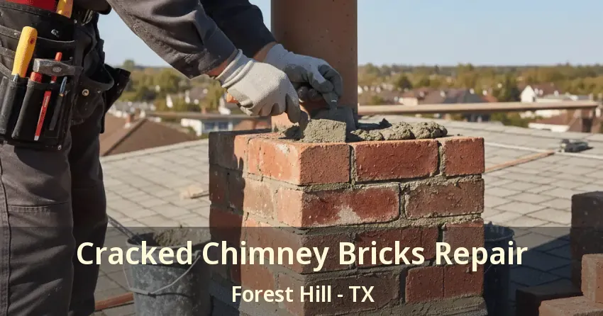 Cracked Chimney Bricks Repair Forest Hill - TX